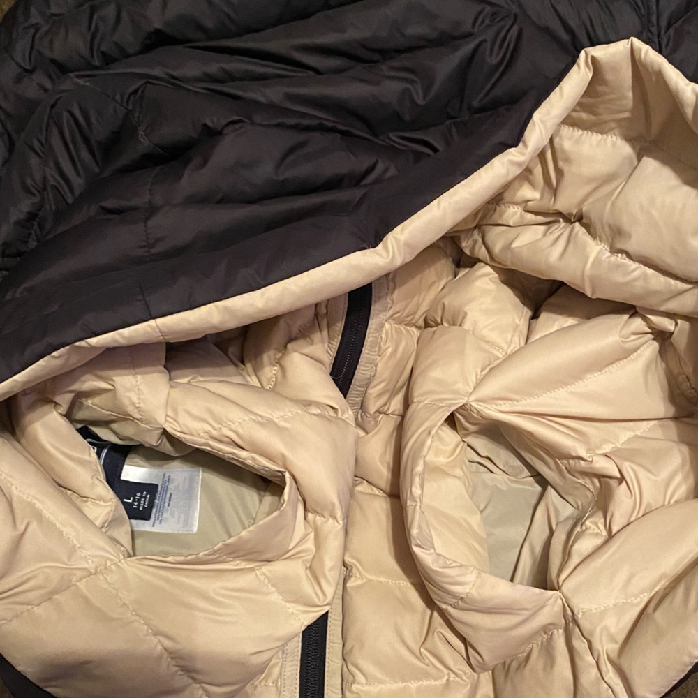 Lands End black/cream puffer jacket L - Picture 11 of 17